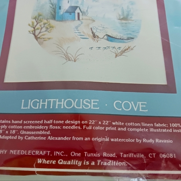 Cathy Needlecraft Kit Lighthouse Cove #514 Vintage Made in USA - Picture 4 of 6